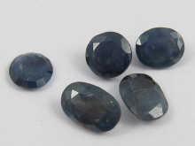 Appraisal: Five loose polished sapphires total weight approx carats