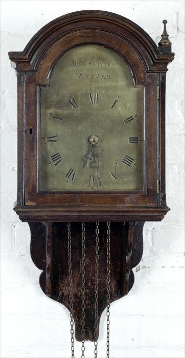 Appraisal: George III Mahogany Wall Clock Dial signed John Skinner Exeter