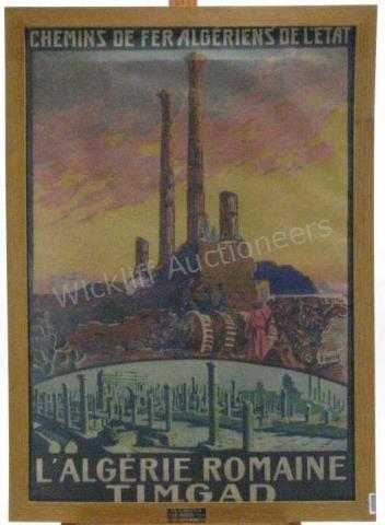 Appraisal: An art deco antique travel poster L'algeria Romaine Timgad art