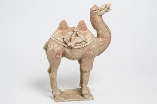 Appraisal: Chinese Archaic Earthenware Camel Tomb Figure Chinese tomb figure an