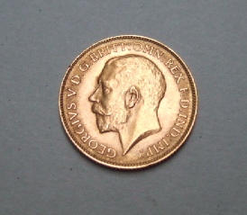 Appraisal: A George V half sovereign with a box