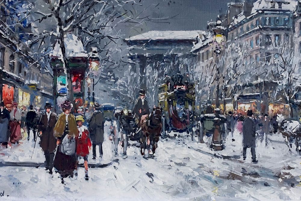 Appraisal: Antoine Blanchard - Parisian Oil Painting Antoine Blanchard French -