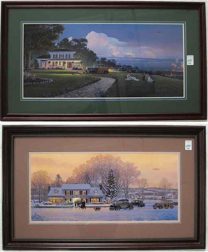 Appraisal: WILLIAM S PHILLIPS TWO LIMITED EDITION COLOR PRINTS American th