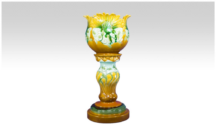 Appraisal: Burmantofts Art Nouveau Jardiniere And Stand Height inch