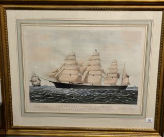 Appraisal: Nathaniel Currier Publisher th century colored lithograph Clipper Ship Great