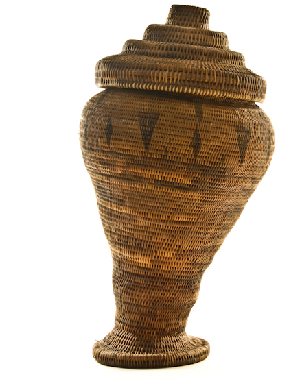 Appraisal: Lidded Basket Urn H