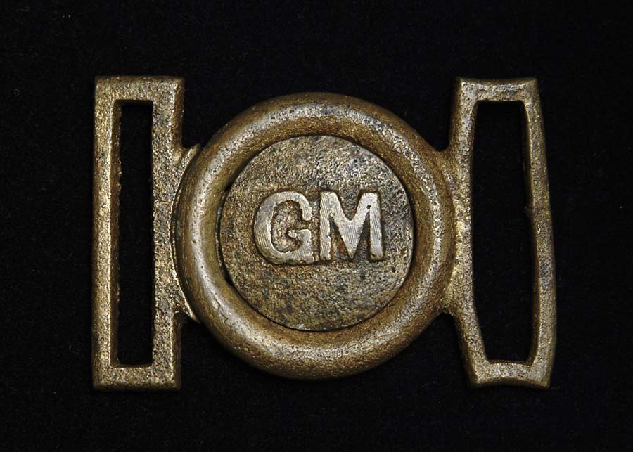 Appraisal: RARE CONFEDERATE NON-EXCAVATED PIECE G M GEORGIA MILITIA BELT PLATE