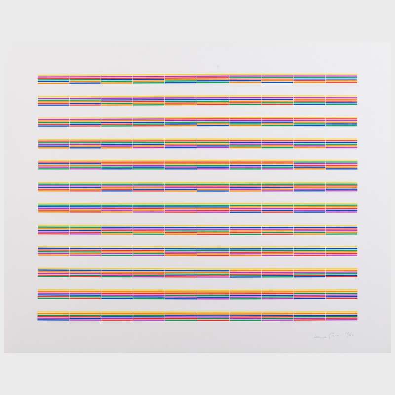 Appraisal: LAURA GRISI - STRIPES The set of seven lithographs in