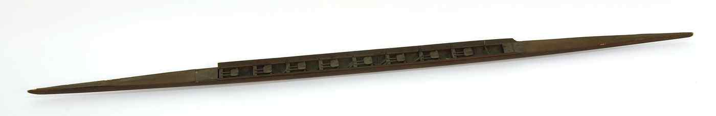 Appraisal: RARE HANDMADE WOODEN MODEL OF AN EIGHT-OAR SCULLLate th CenturyIn