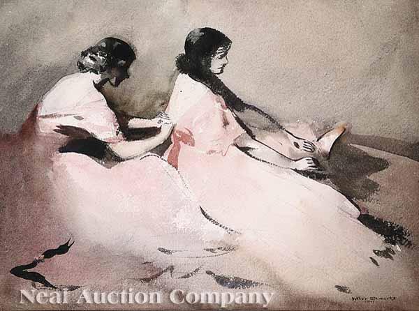 Appraisal: Arthur Stewart American Alabama - Getting Dressed Ballerina Series watercolor