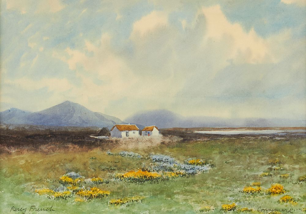 Appraisal: Percy French Connemara Watercolor Percy William Percy French Irish -