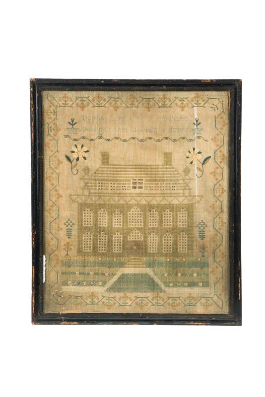 Appraisal: SAMPLER Elizabeth Eaton probably English early th century silk on