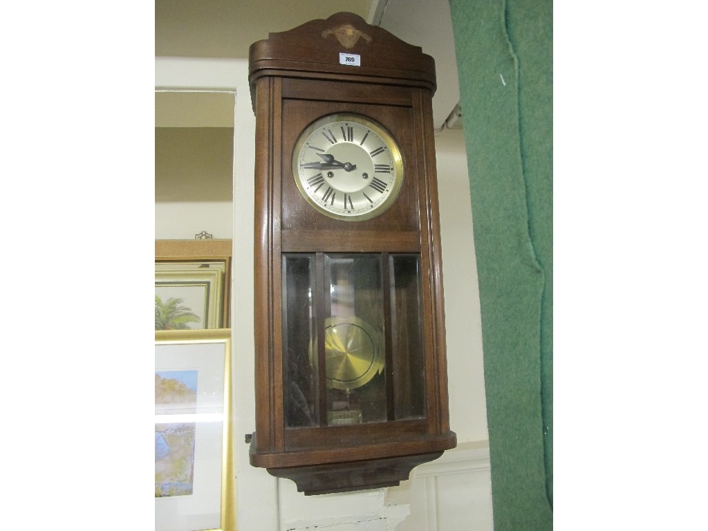 Appraisal: Mahogany wall clock