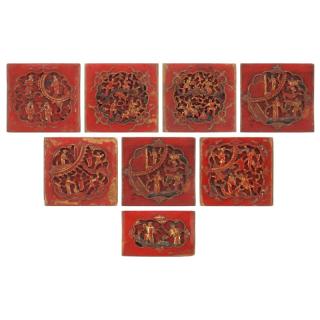 Appraisal: Lot of Eight th Century Chinese Carved Chaozhou Wood Relief