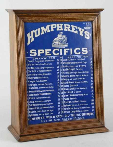 Appraisal: Oak Humphreys Country Store Medicinal Cabinet Description Comes with a