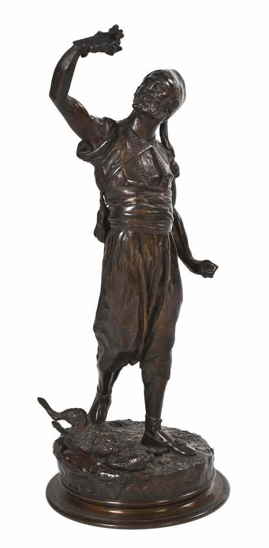 Appraisal: A French Bronze Figure after P J Mene depicting a