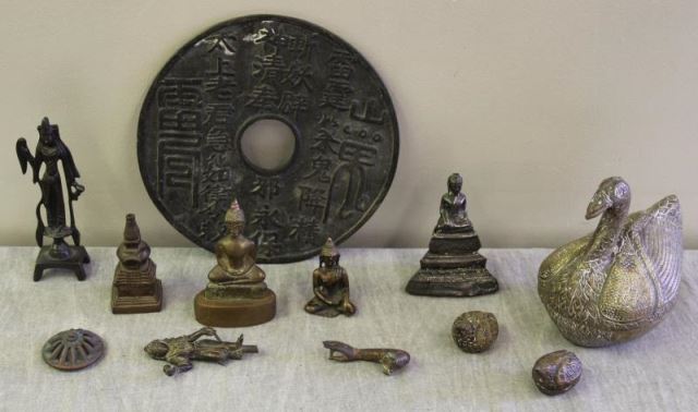 Appraisal: Lot of Assorted Asian Bronze Metal Items From a Massachusetts