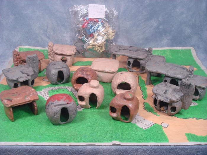 Appraisal: The Flintstones Village pieces 's characters overall good condition Estimate