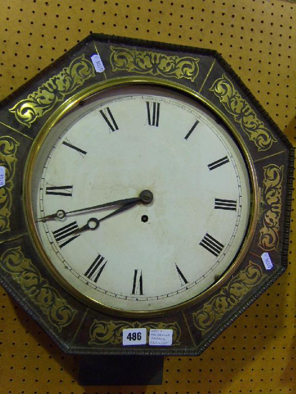 Appraisal: A Regency mahogany dial clock the case of octagonal form