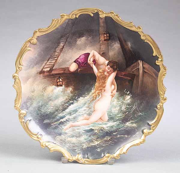 Appraisal: A Limoges Porcelain Charger late th c painted by one