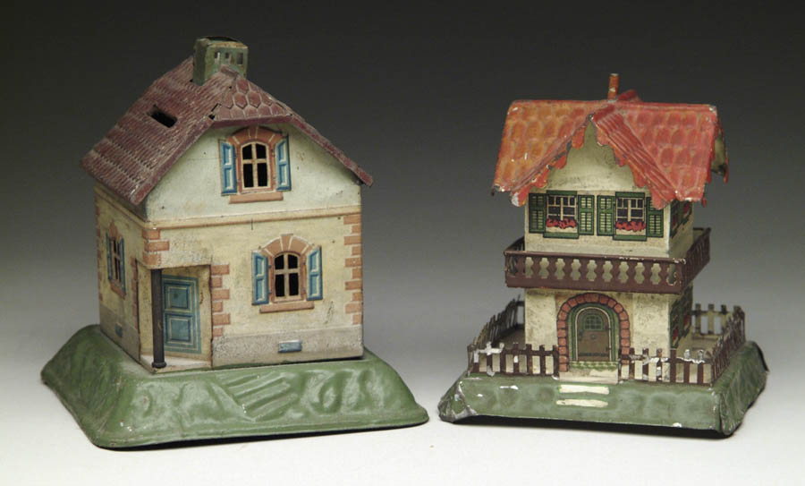 Appraisal: TWO GERMAN HOUSE BANKS Consisting of a Bing hand painted