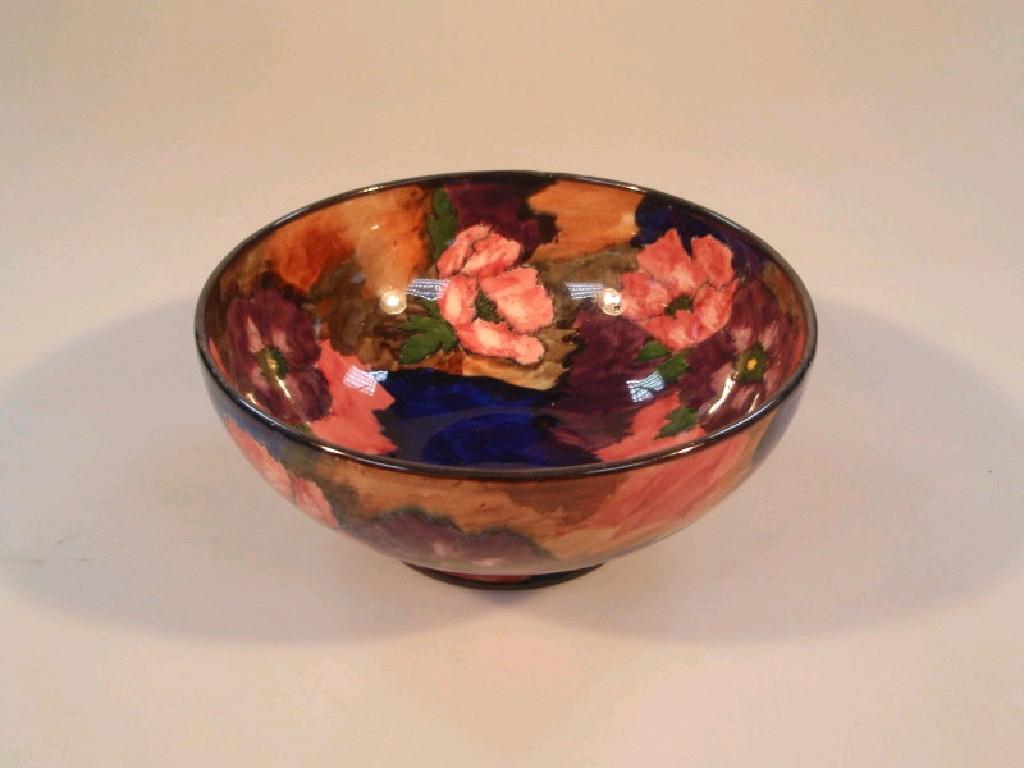 Appraisal: A Staffordshire pottery floral chintz bowl with a mark for