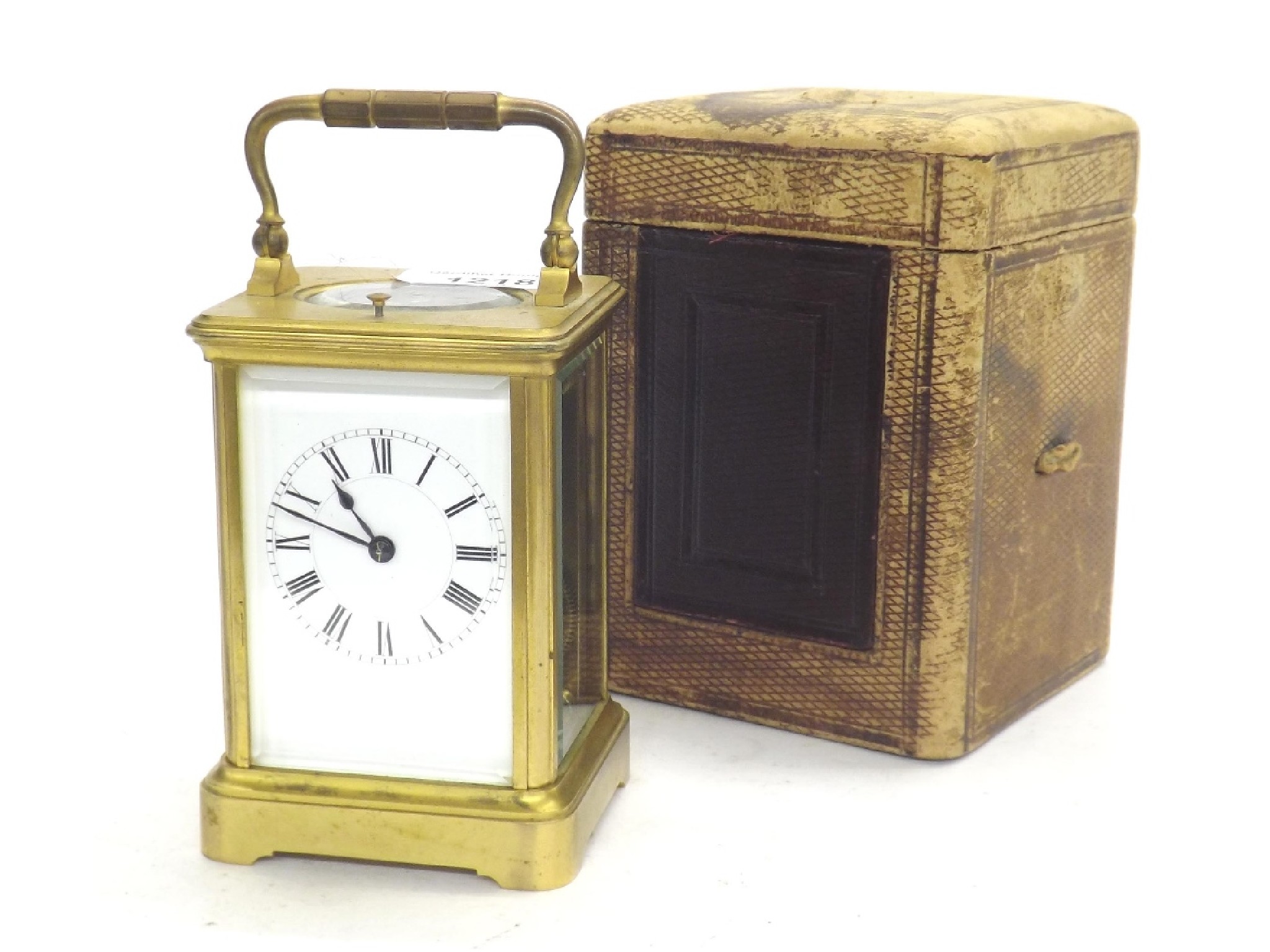 Appraisal: Good French repeater carriage clock striking on a gong within