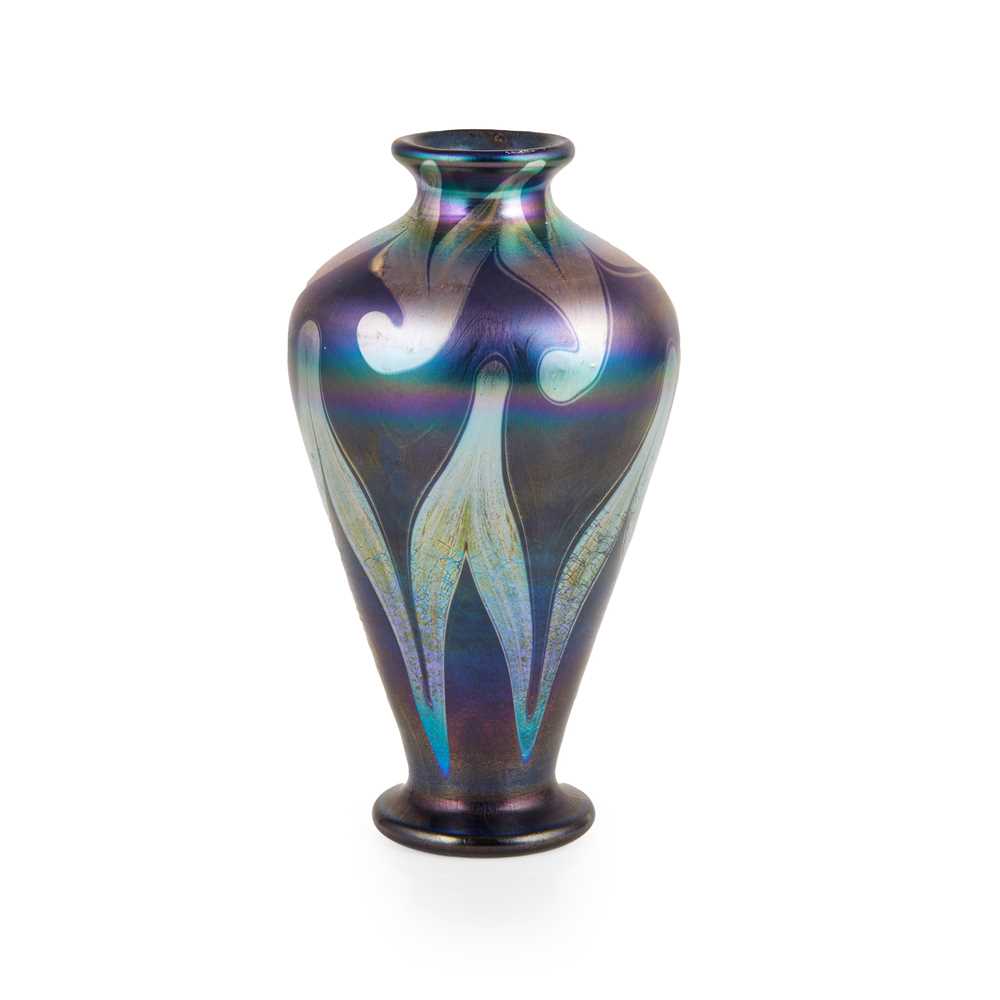 Appraisal: TIFFANY STUDIOS NEW YORK SMALL VASE CIRCA blue favrile glass