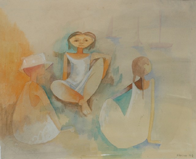 Appraisal: Dorothy Mary Braund born Dreaming Girls pencil and watercolour signed