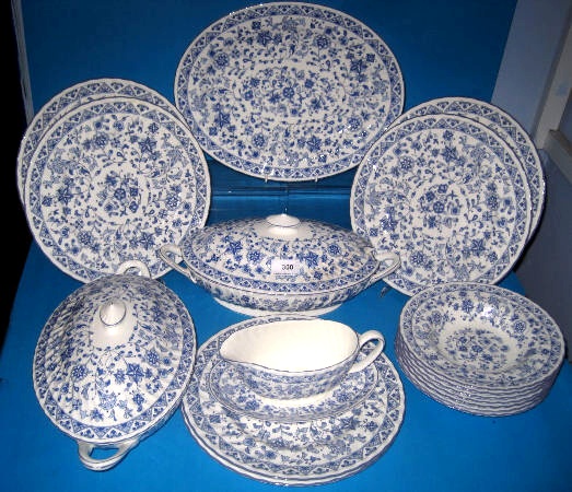 Appraisal: Minton Chalimar Dinner Set Comprising Tureen Covers Gravy Boat Dinner