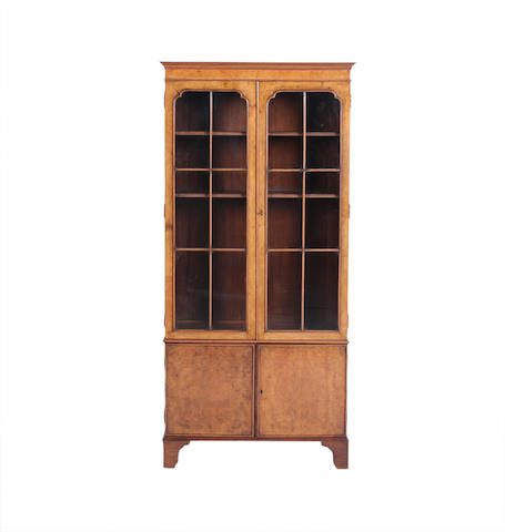 Appraisal: An early th century walnut bookcase in the George II