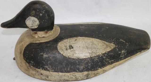 Appraisal: PRIMITIVE GOLDEN EYED DRAKE DECOY NORTHSHORE MA LATE TH-EARLY TH