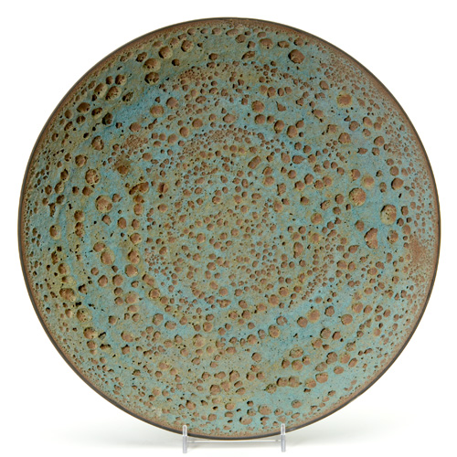 Appraisal: JAMES LOVERA Center bowl in volanic blue and green glaze