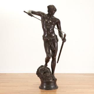 Appraisal: After Antonin Mercie life-size bronze Antonin Mercie French - David