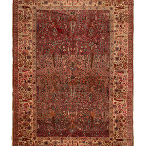 Appraisal: An Indo-Persian Wool Rug th Century feet inch x feet