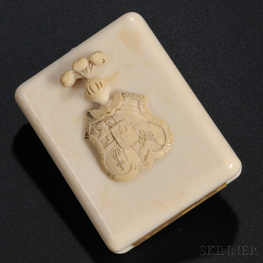 Appraisal: Carved Ivory Watch Holder mid to late th century with