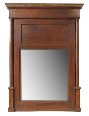 Appraisal: French Empire mahogany pier mirror th c parcel gilt molded