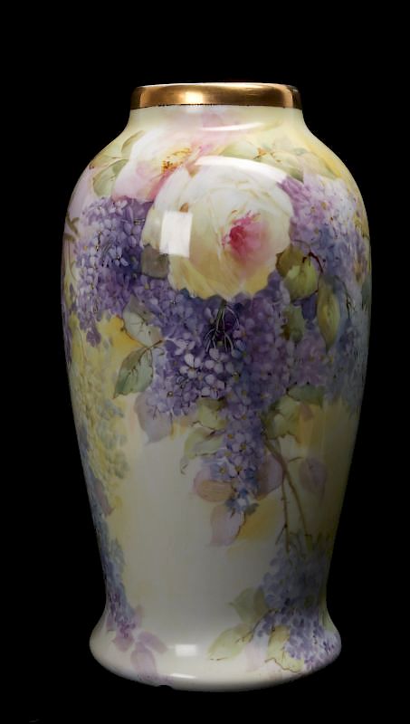 Appraisal: A -INCH FLORAL DECORATED ROSENTHAL VASE With nice quality decoration