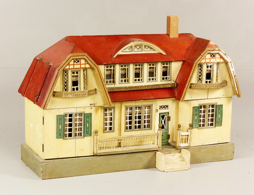 Appraisal: - American Handmade Doll House Early American double gamble hand