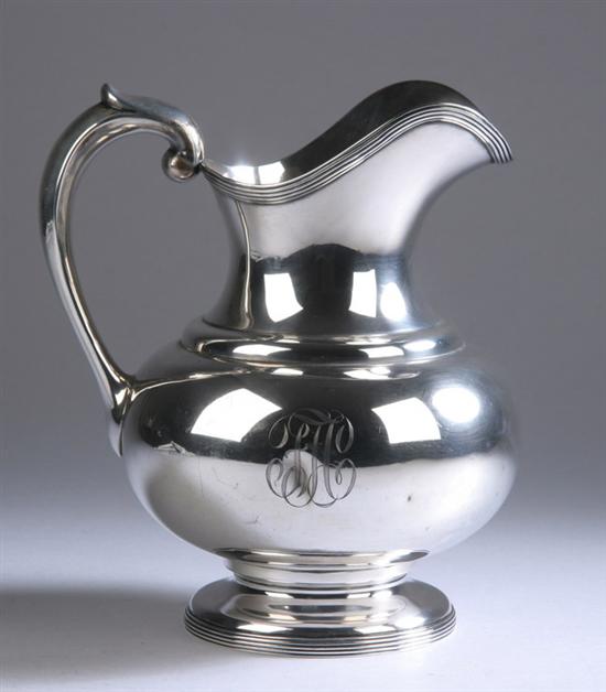 Appraisal: AMERICAN STERLING SILVER WATER PITCHER retailed by Wright Kay Co