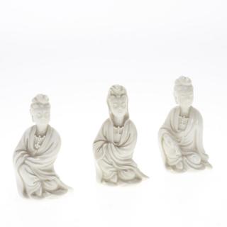 Appraisal: Chinese blanc de chine Guanyin figures Chinese blanc de chine