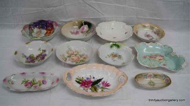 Appraisal: German English China Serving Bowls LotFrom the estate of an