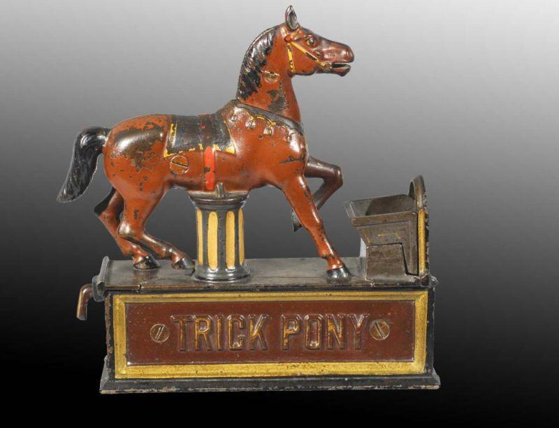 Appraisal: Cast Iron Trick Pony Mechanical Bank Description Manufactured by Shepard