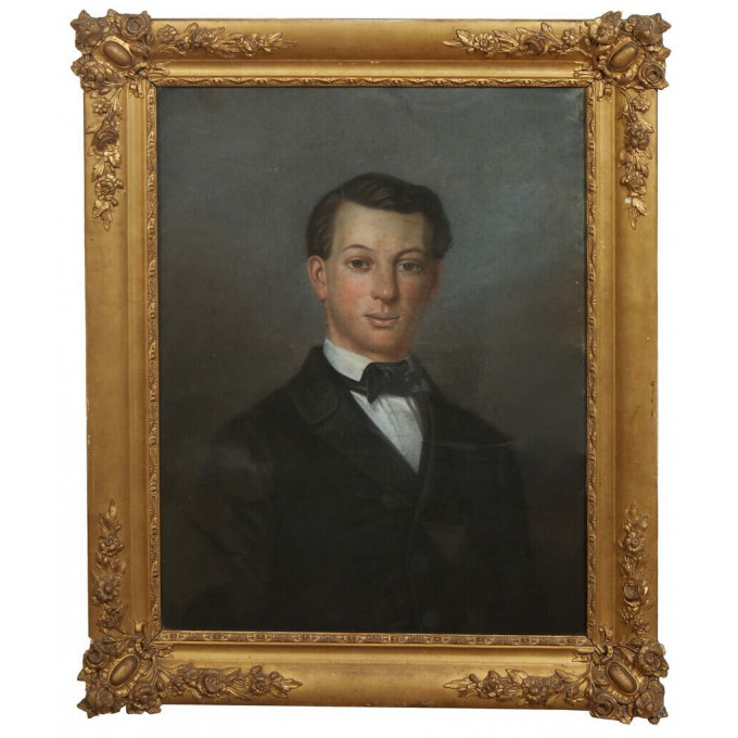 Appraisal: C H Voisin Portrait of a Young Man pastel on