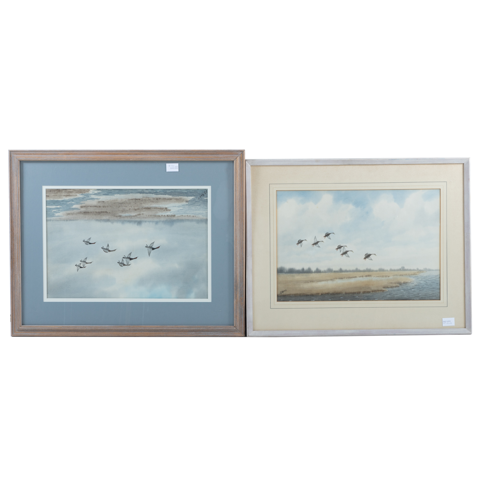 Appraisal: JOSEPH DAY KNAP TWO FRAMED WATERCOLORS American - Depicting waterfowl