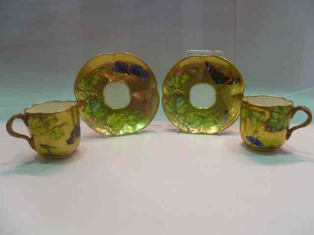 Appraisal: A SET OF SIX COALPORT GILT GROUND TEA CUPS and