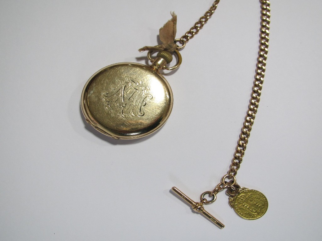 Appraisal: Waltham pocket watch with rolled gold case with ct gold