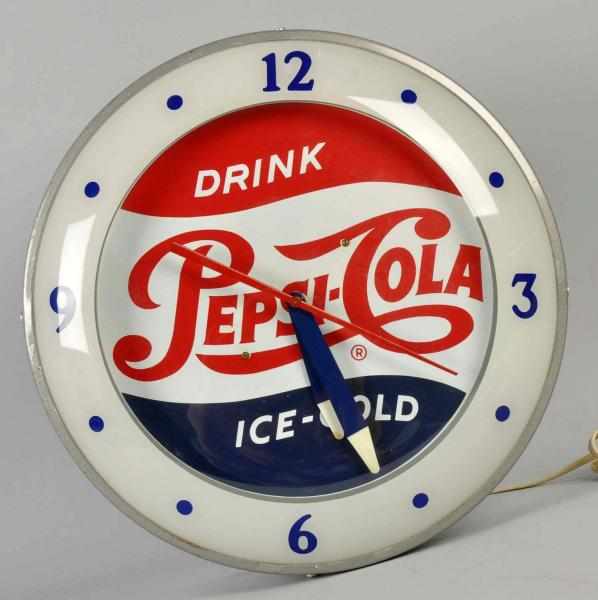 Appraisal: Pepsi-Cola Electric Light-Up Clock s Runs nicely Very clean overall