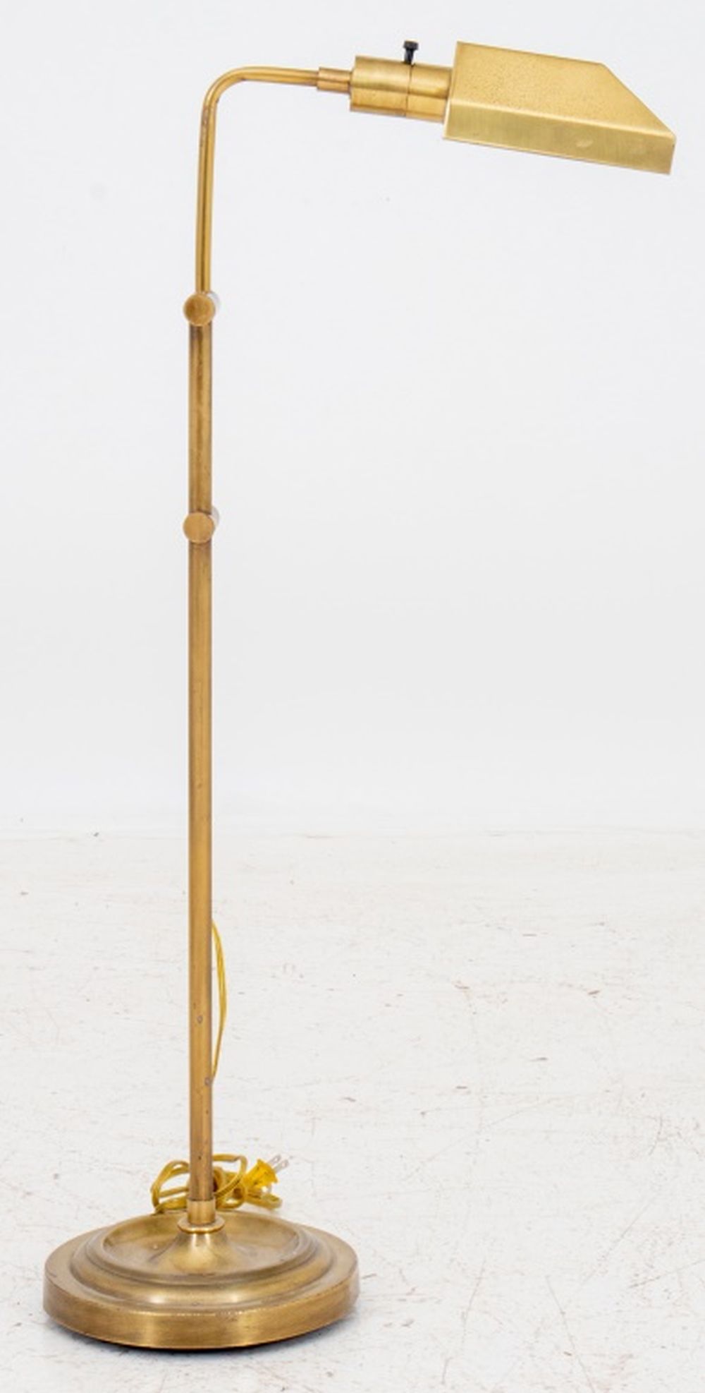 Appraisal: BRASS ADJUSTABLE FLOOR READING LAMP Brass floor reading lamp adjustable