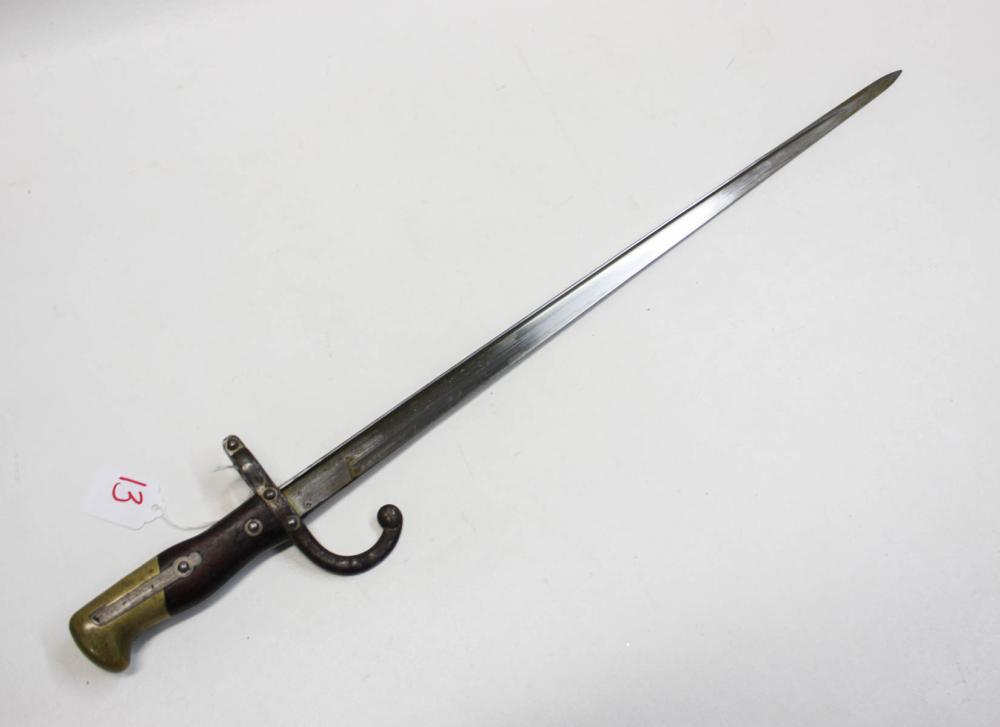 Appraisal: FRENCH MODEL GRAS BAYONET sword type with T shape blade